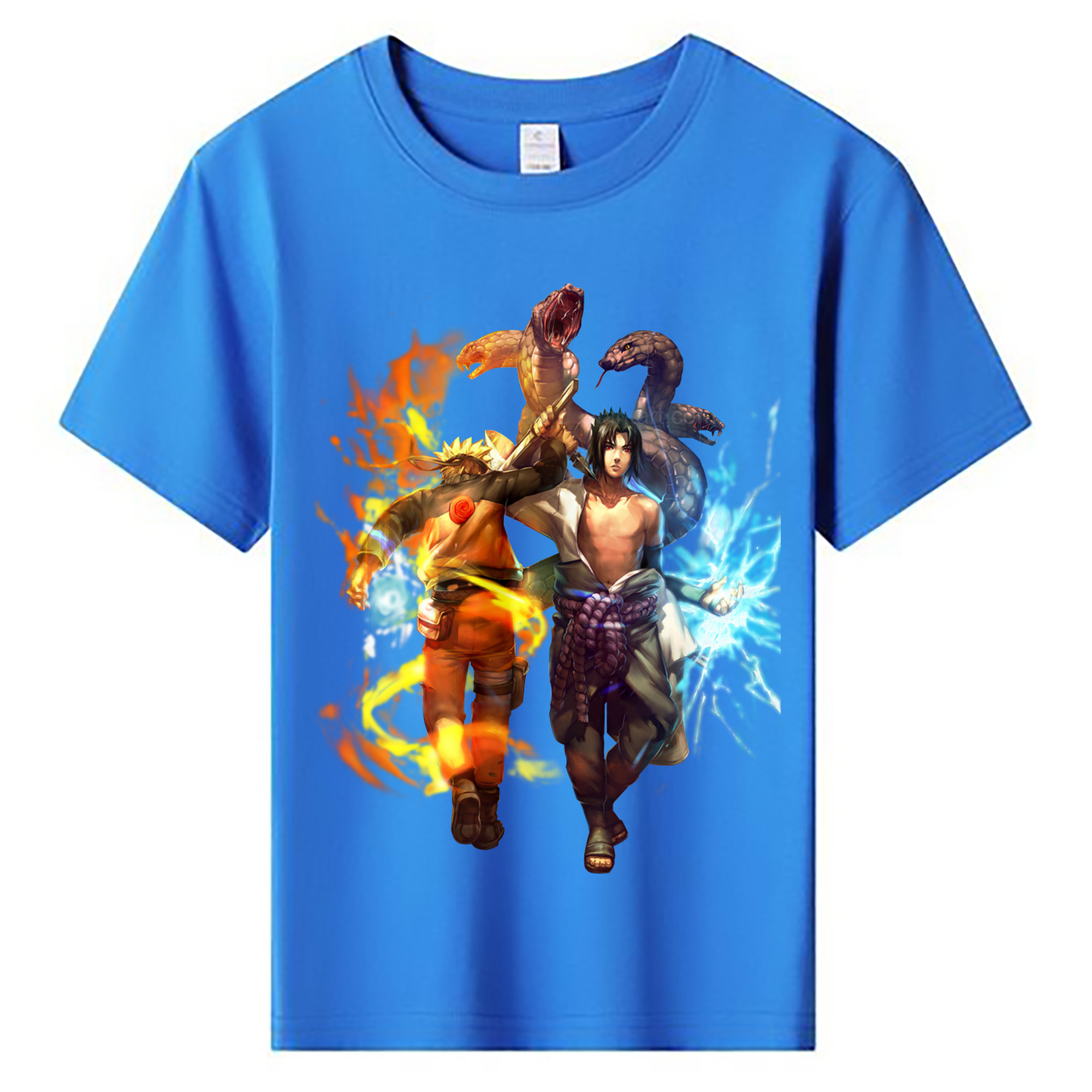 （画像用） NARUTO -ナルト- うちは サスケ Uchiha Sasuke 綿100％キッズTシャツ（フロントプリント）